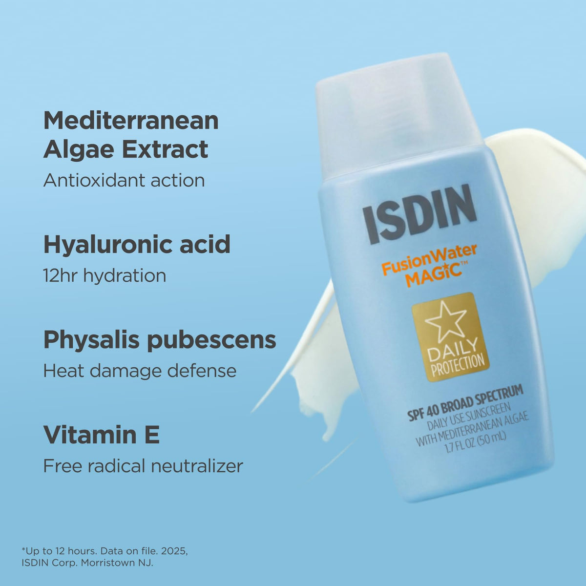 ISDIN Fusion Water MAGIC Face Sunscreen SPF 40 application
