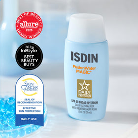 ISDIN Fusion Water MAGIC Face Sunscreen SPF 40 back view