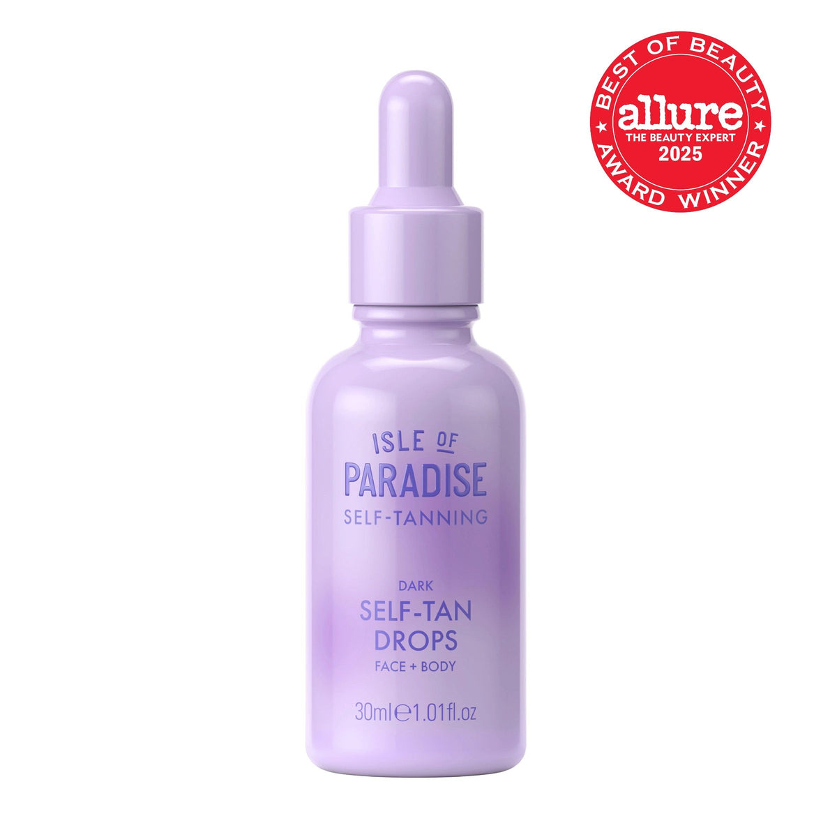 Isle of Paradise Self Tanning Drops Dark 90g bottle close-up