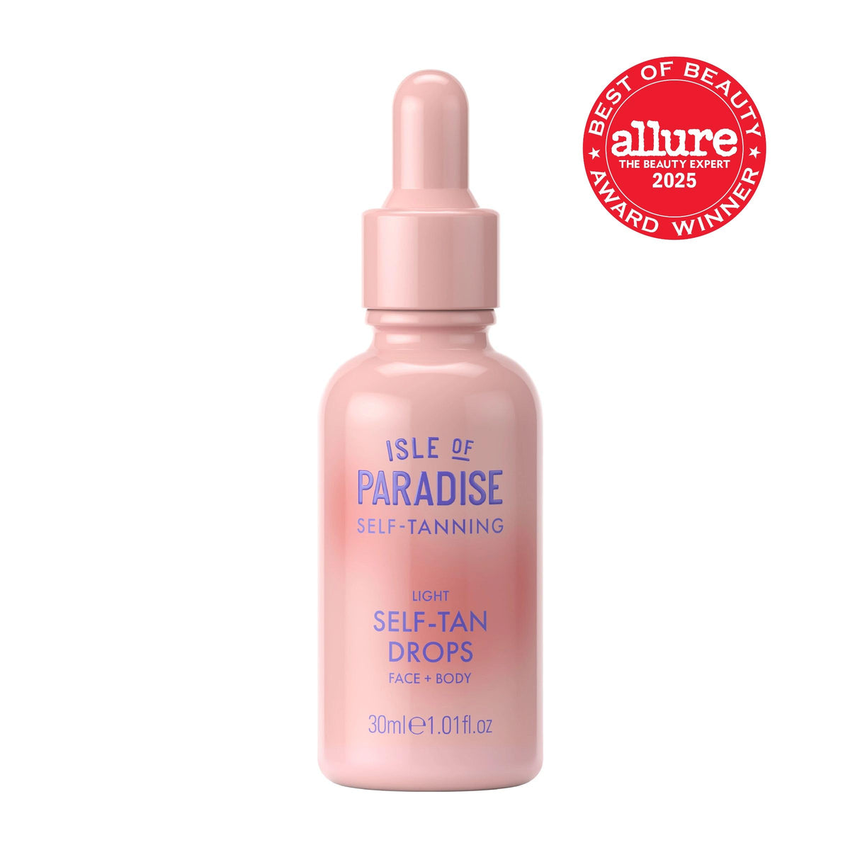 Isle of Paradise Self Tanning Drops Light bottle side view