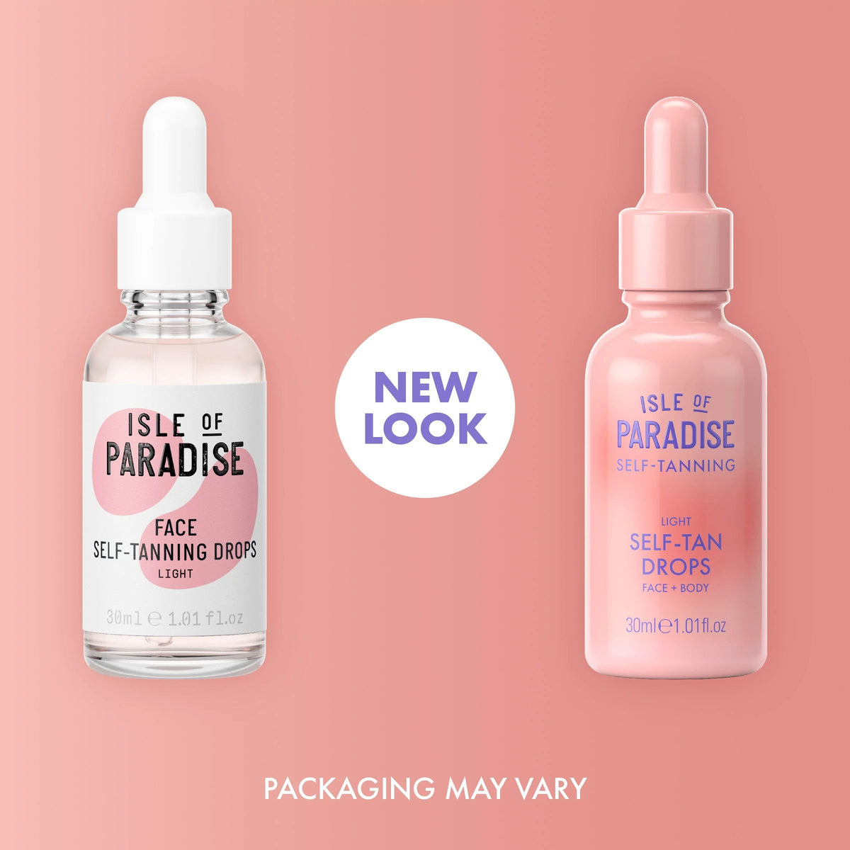 Isle of Paradise Self Tanning Drops Light on a skincare shelf