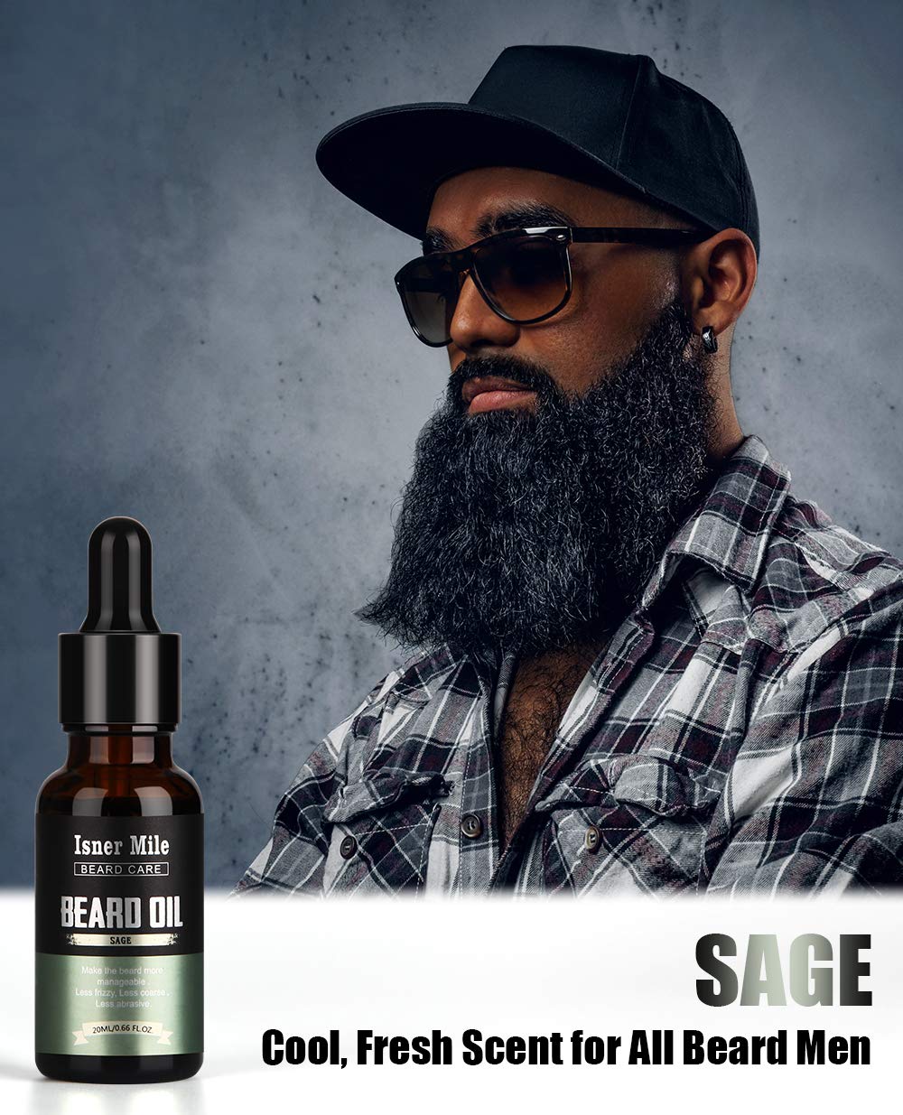 ISNER MILE Beard Oil Orange bottle