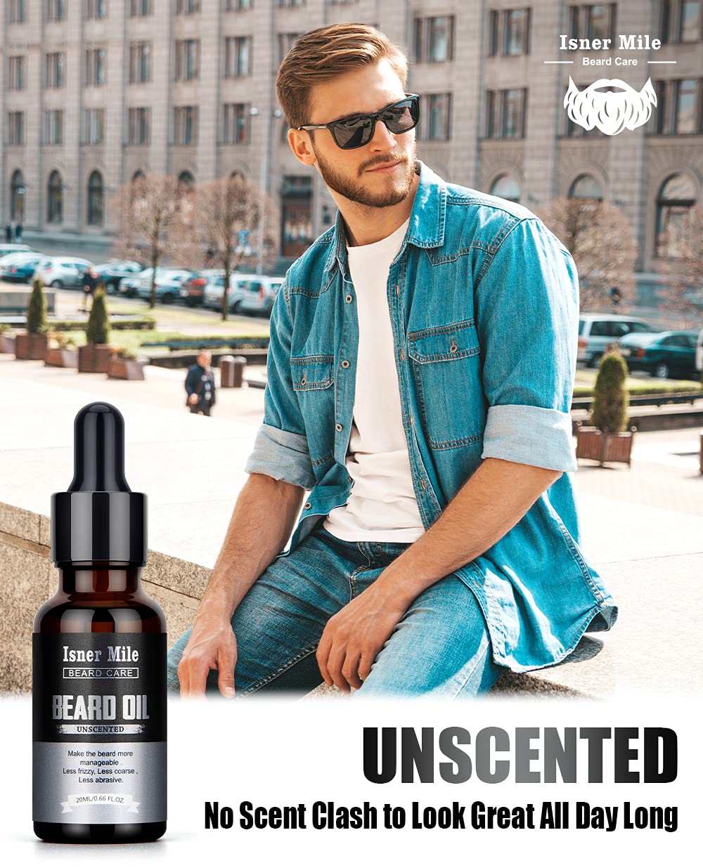 ISNER MILE Beard Oil Set with all five scents