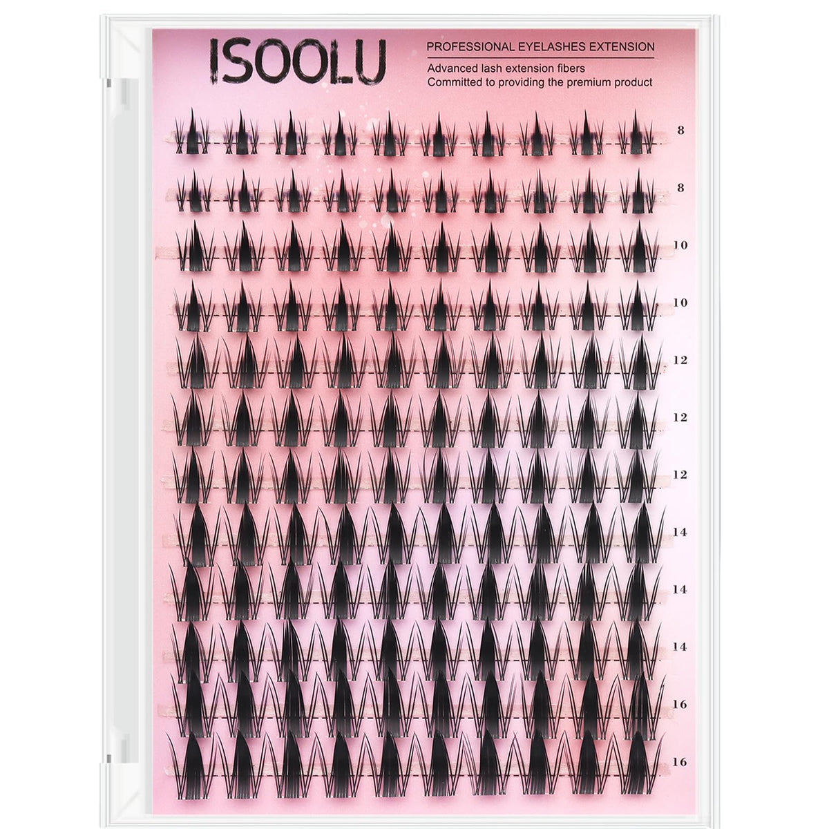 ISOOLU Lash Clusters Kit packaging with lash clusters and tools