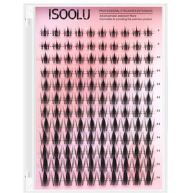 ISOOLU Lash Clusters Kit packaging with lash clusters and tools