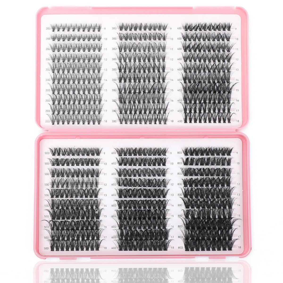 ISTGIFT Lash Clusters D Curl 30D-80D kit front view