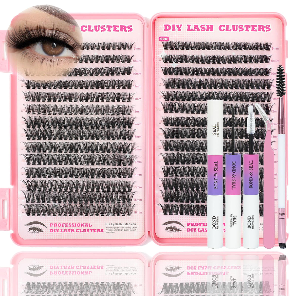 ISTGIFT Lash Clusters Kit with various eyelash styles