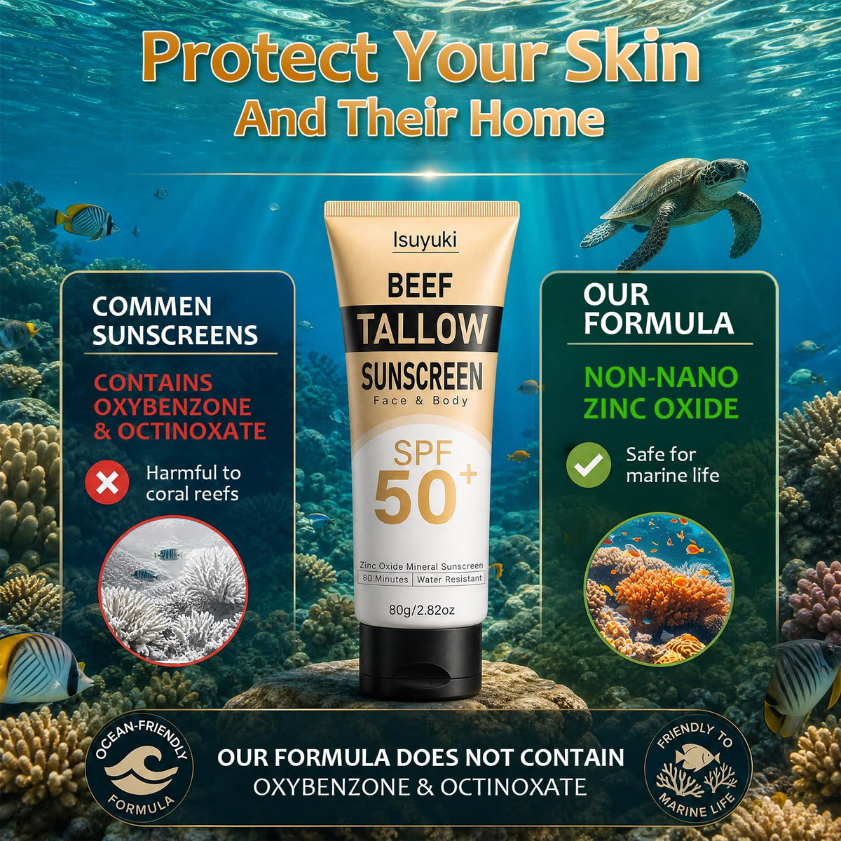 Isuyuki Mineral Sunscreen SPF 50 ingredients list