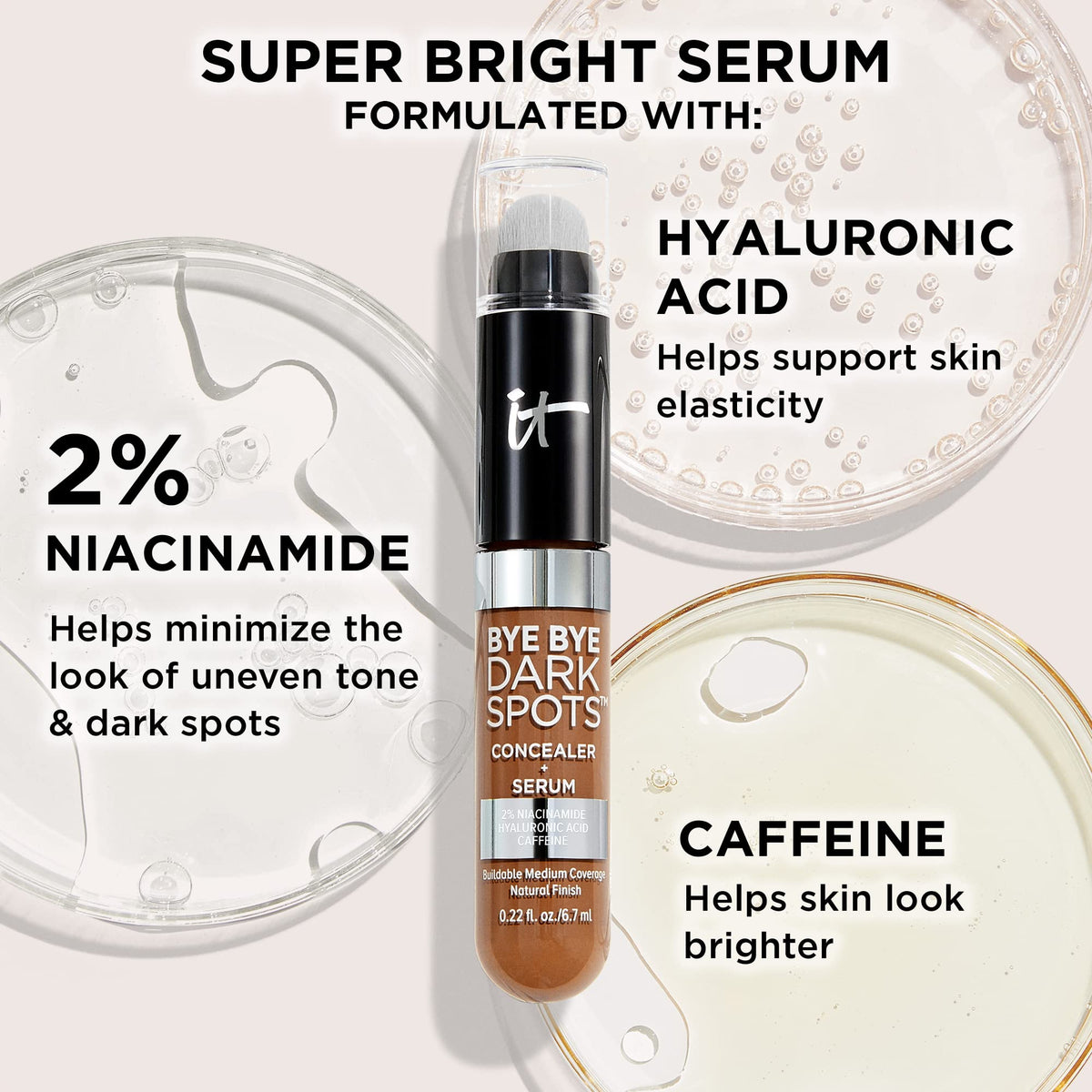 IT Cosmetics Bye Bye Dark Spots Concealer 30 Medium Cool in use