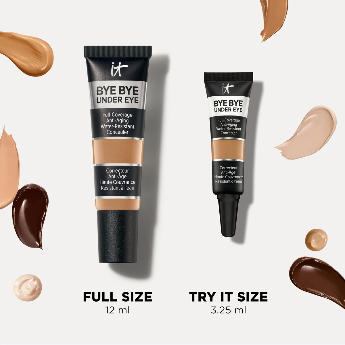 IT Cosmetics Bye Bye Under Eye Concealer 11.0 Light Nude with brush