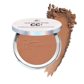 IT Cosmetics CC+ Airbrush Perfecting Powder Foundation Deep (N) front view