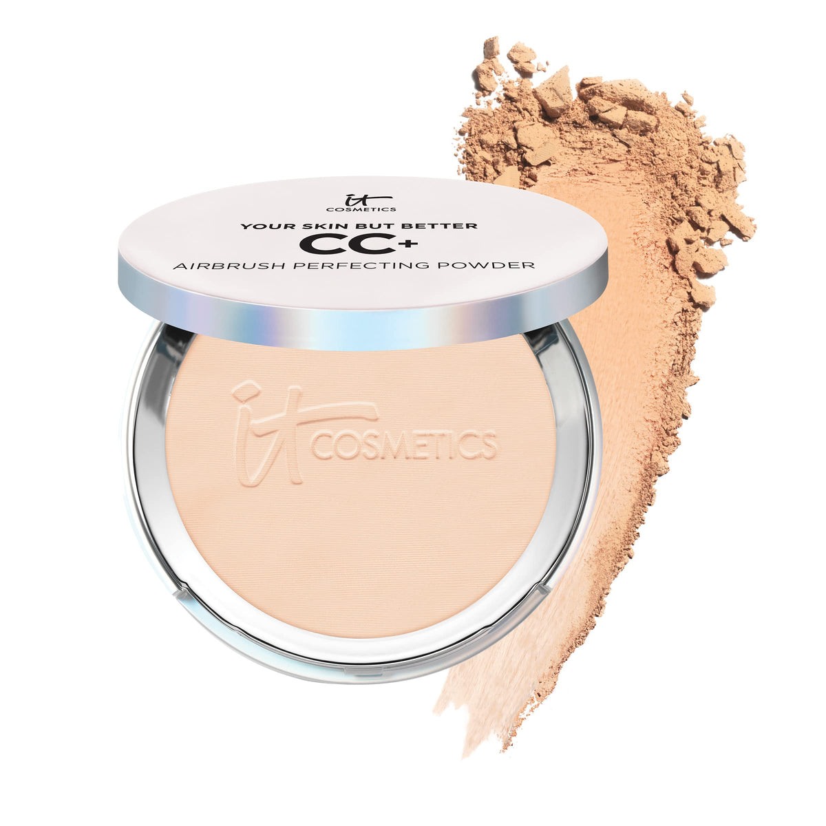 IT Cosmetics CC+ Airbrush Perfecting Powder Foundation Light front view