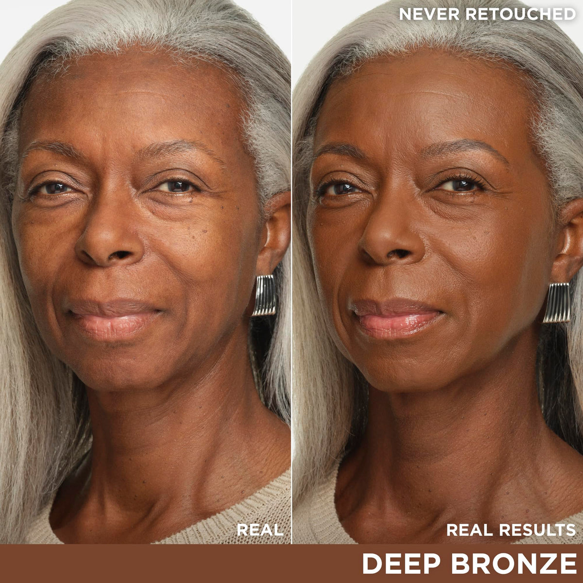 IT Cosmetics CC+ Cream Deep Bronze texture on skin