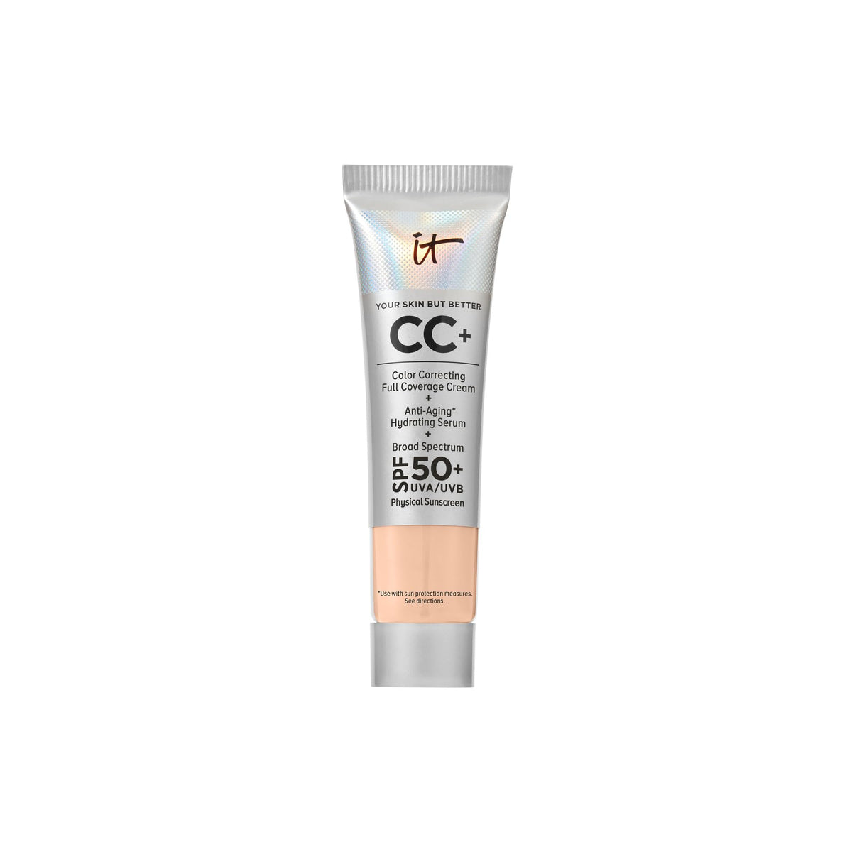 IT Cosmetics CC+ Cream Light Neutral front view with SPF 50+