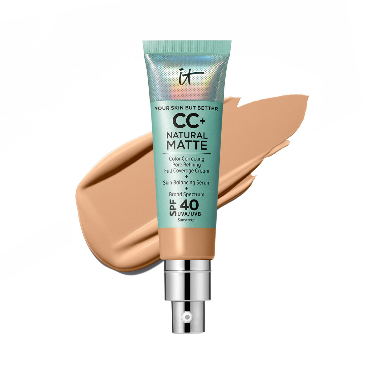 IT Cosmetics CC+ Cream Natural Matte Foundation SPF 40 front view