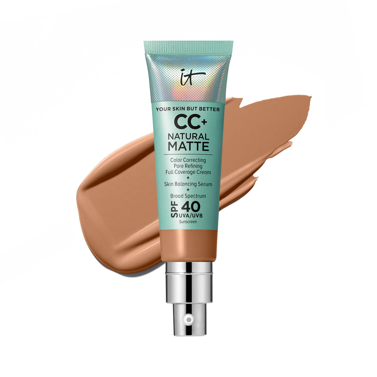 IT Cosmetics CC+ Cream Natural Matte Tan Rich front view