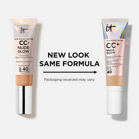 IT Cosmetics CC+ Cream Nude Glow SPF 40 Deep Cool in makeup routine