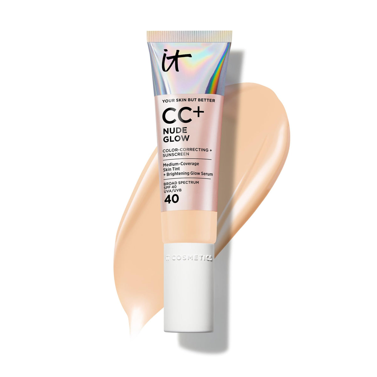 IT Cosmetics CC+ Cream Nude Glow SPF 40 Light front view