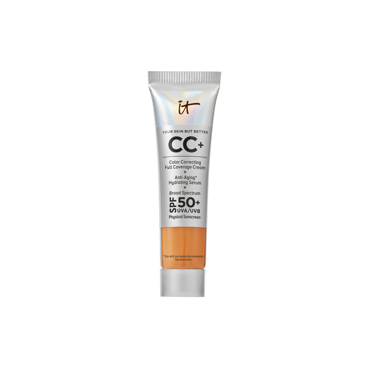 IT Cosmetics CC+ Cream Tan Rich front view with packaging