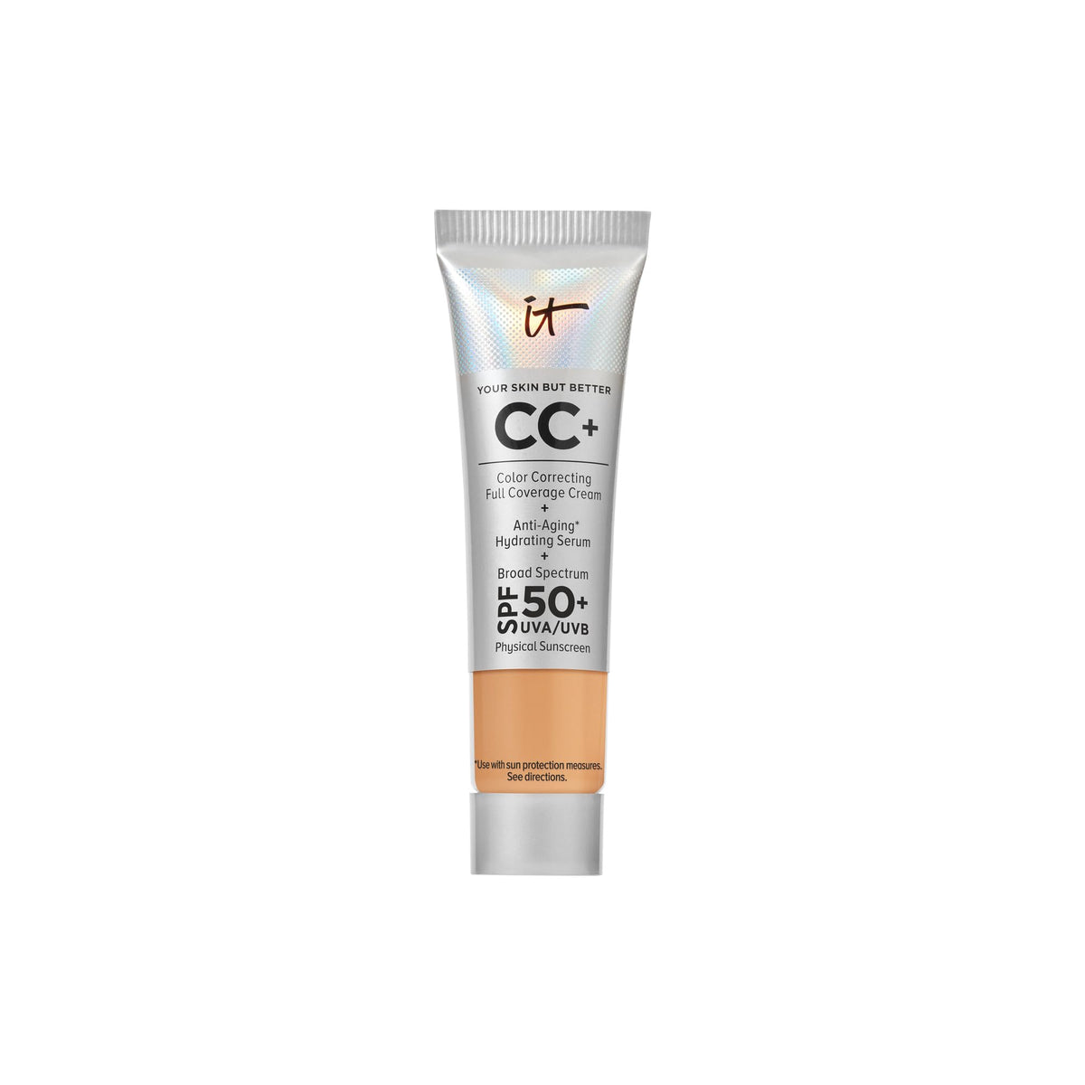 IT Cosmetics CC+ Cream Tan Warm front view with packaging