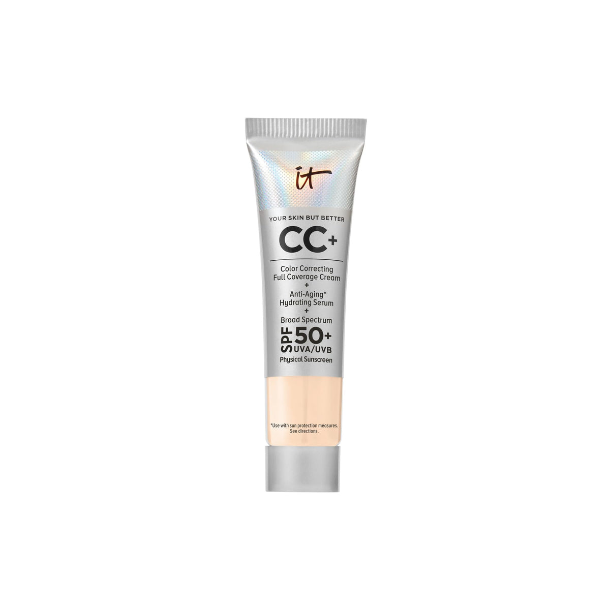IT Cosmetics CC+ Cream Travel Fair Warm front view with SPF 50+