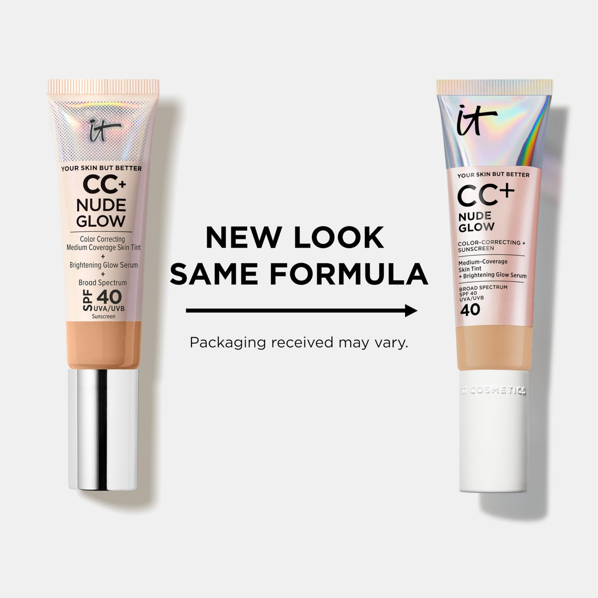 IT Cosmetics CC+ Nude Glow Foundation swatch on hand