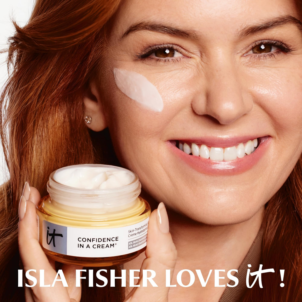 IT Cosmetics Confidence in a Cream Anti-aging Moisturizer with makeup application