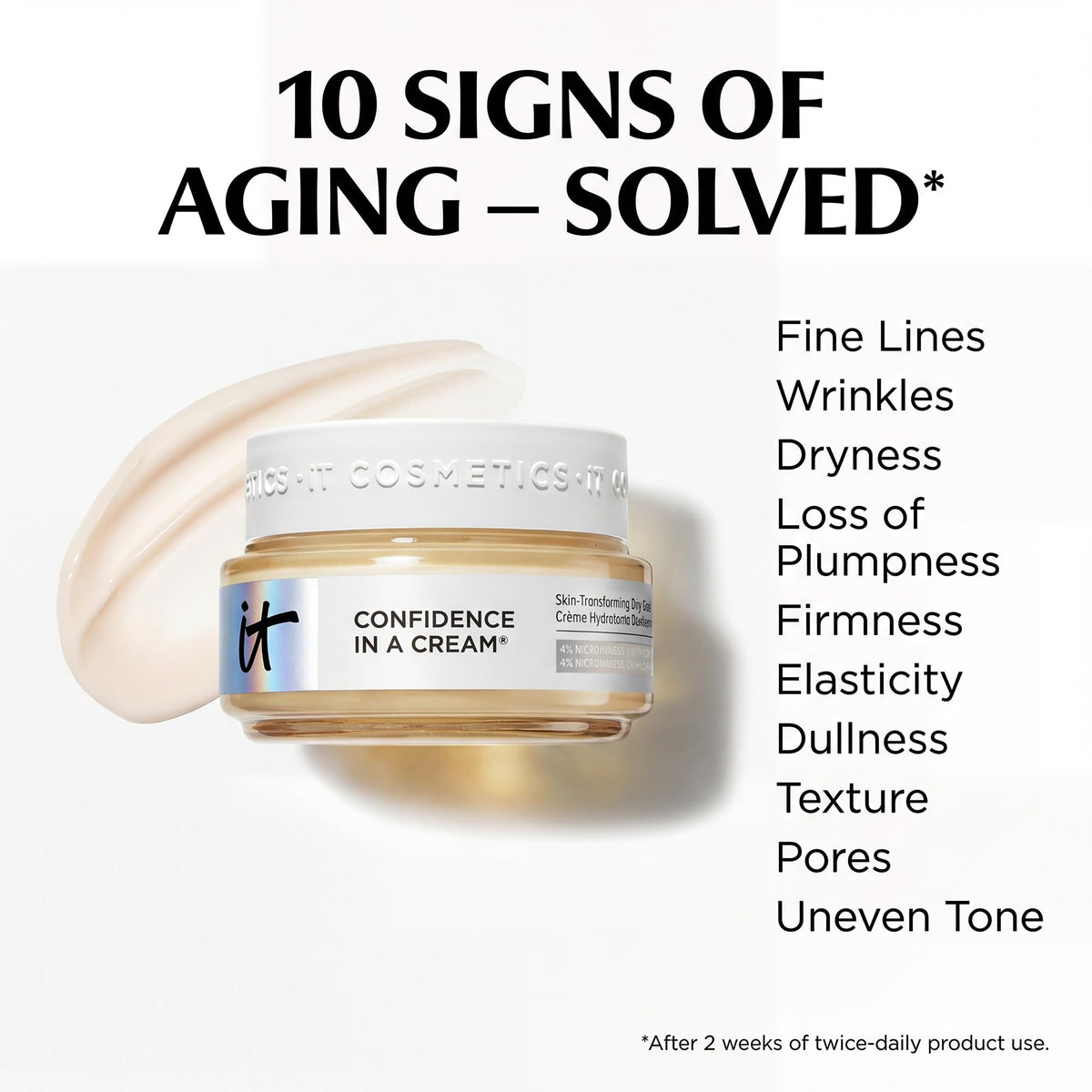 IT Cosmetics Confidence in a Cream Refill application on skin