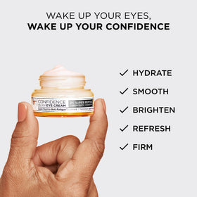 IT Cosmetics Confidence in an Eye Cream application on skin