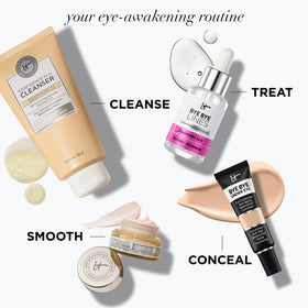 IT Cosmetics Confidence in an Eye Cream on a bathroom counter