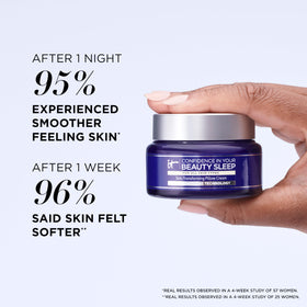 IT Cosmetics Confidence in Your Beauty Sleep Night Cream Mini on a bedside table