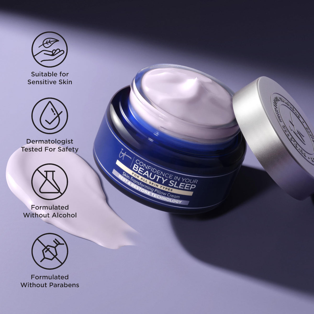 IT Cosmetics Confidence in Your Beauty Sleep Night Cream open jar