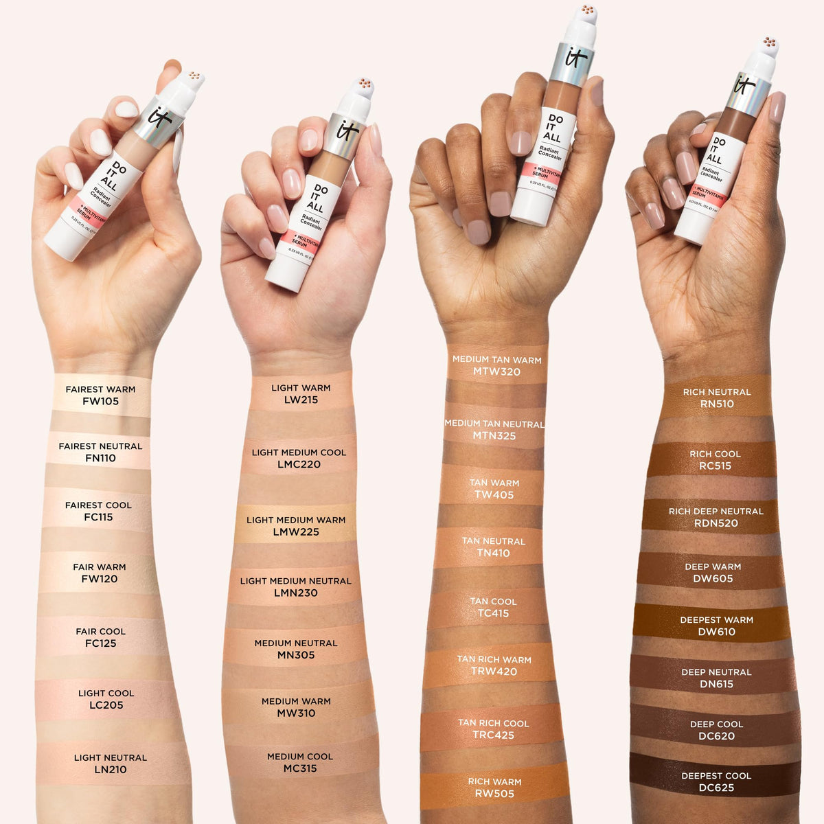 IT Cosmetics Do It All Radiant Concealer texture on hand