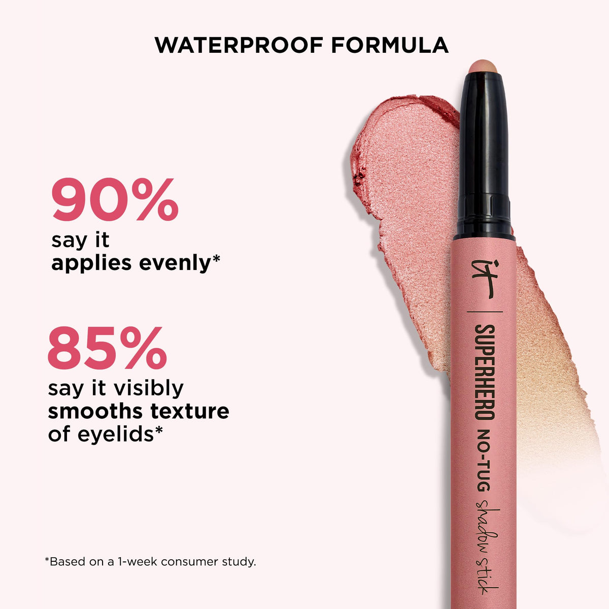 IT Cosmetics Superhero Eyeshadow Stick Glimmering Rose close-up
