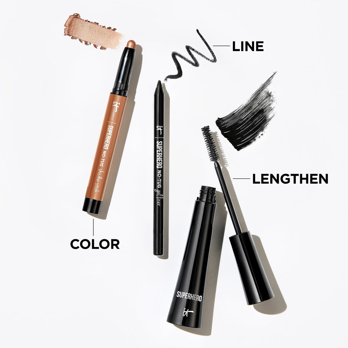 IT Cosmetics Superhero Eyeshadow Stick open showing cream texture