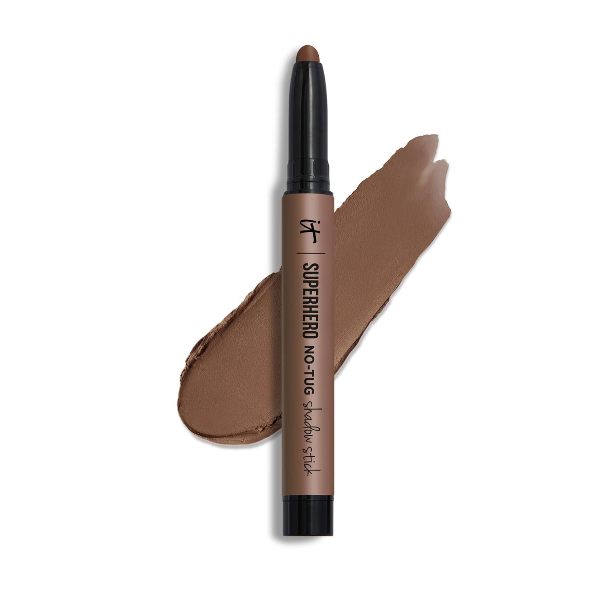 IT Cosmetics Superhero No-Tug Waterproof Eyeshadow Stick in Confident Cocoa front view