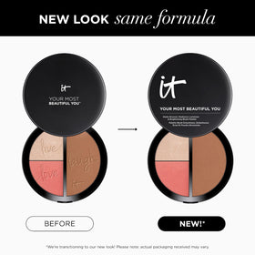 IT Cosmetics Your Most Beautiful You Face Makeup Palette open showing shades