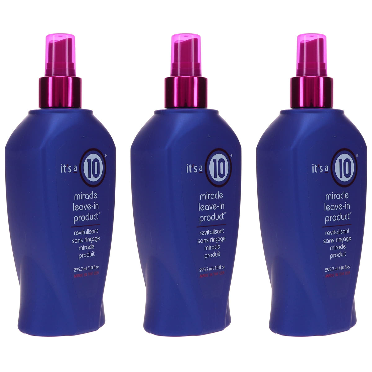 It's a 10 Haircare Miracle Leave-In 10 fl. oz. application scene