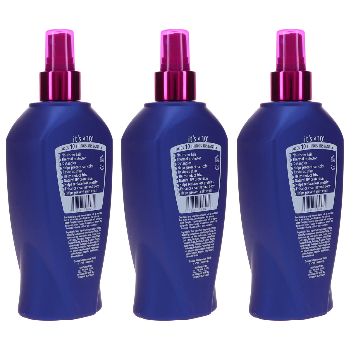It's a 10 Haircare Miracle Leave-In 10 fl. oz. side view