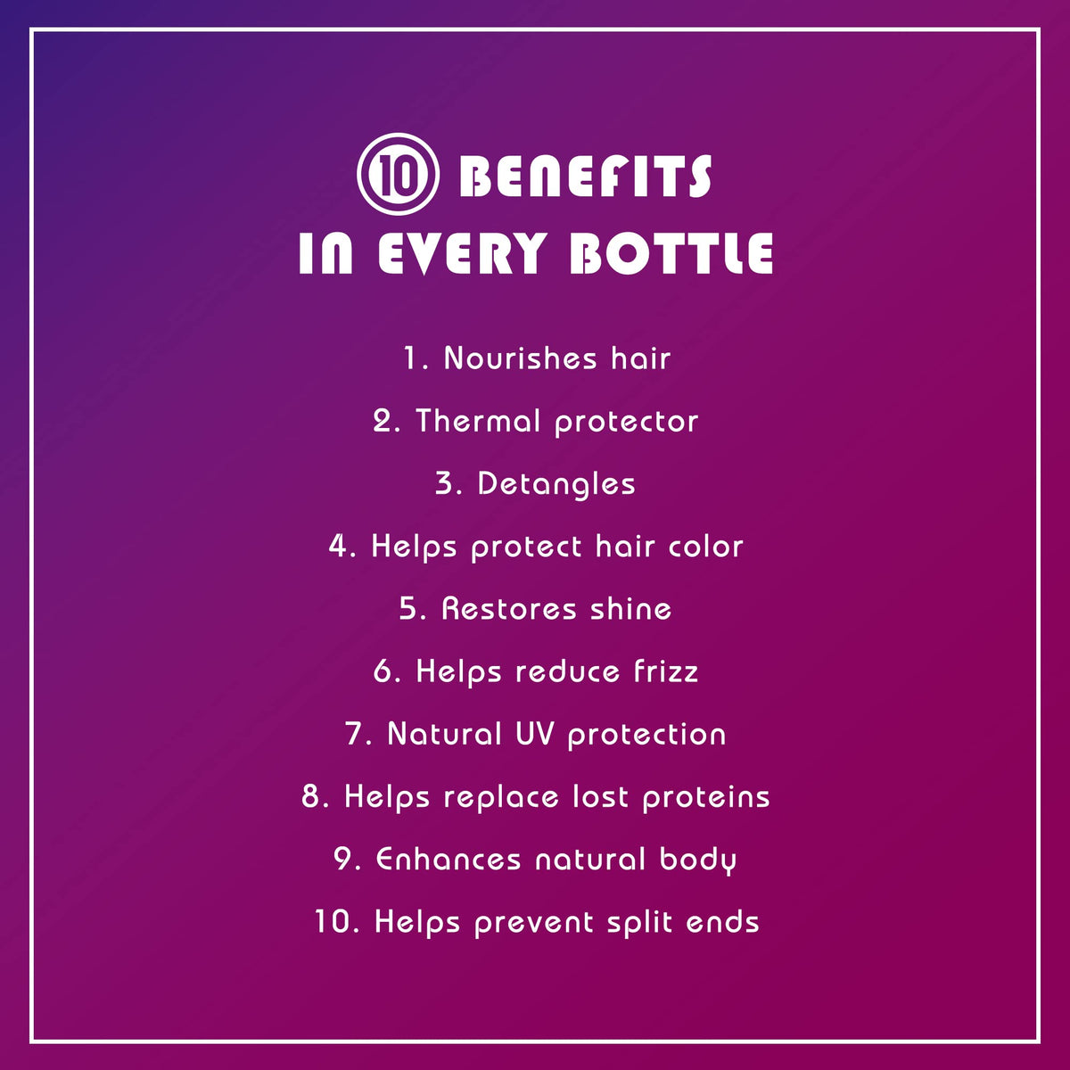 It's a 10 Miracle Leave-In Conditioner 4 oz back view