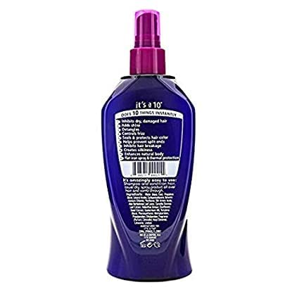 It's a 10 Miracle Leave-In Conditioner bottle with spray nozzle