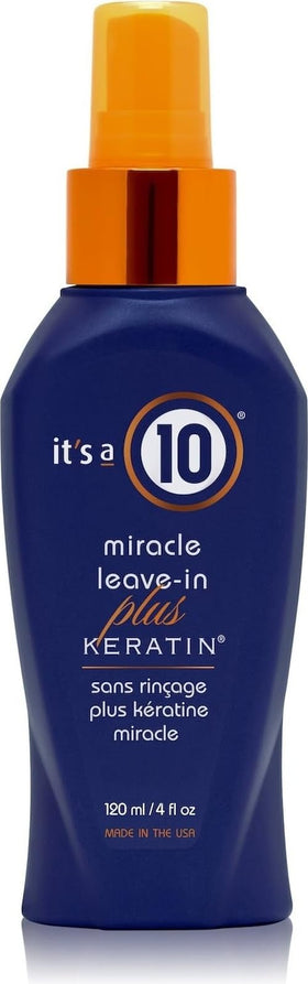 It's a 10 Miracle Leave-In Plus Keratin 4 Oz front view