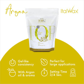 Italwax Argan Hard Wax Beads packaging with floral scent