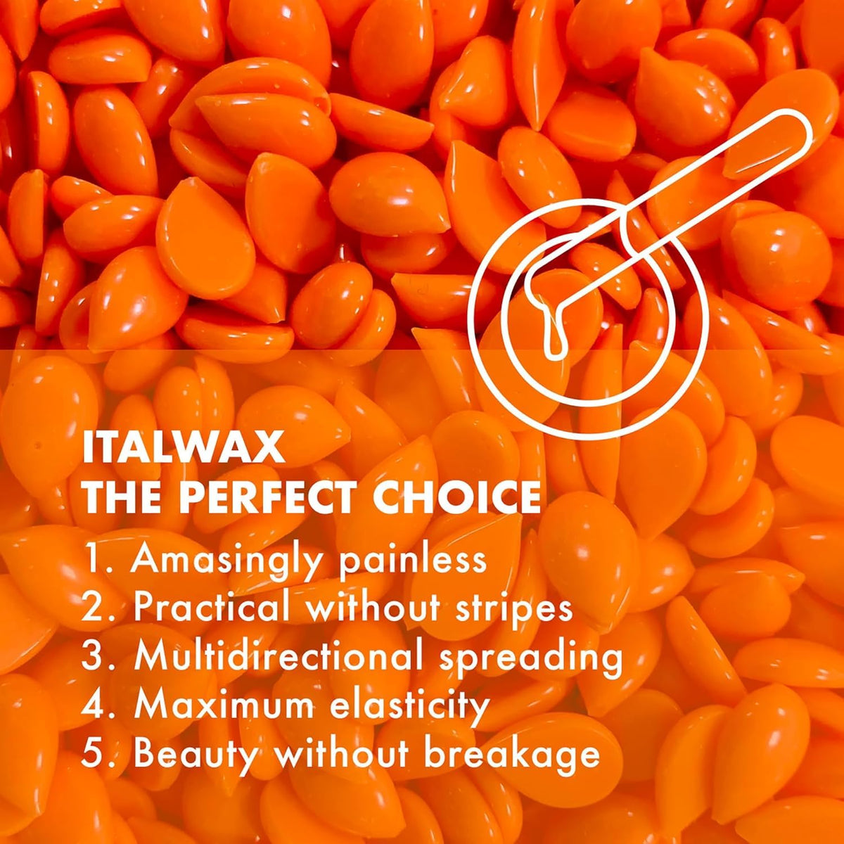 Italwax Coral Hard Wax application on skin