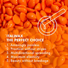 Italwax Coral Hard Wax application on skin