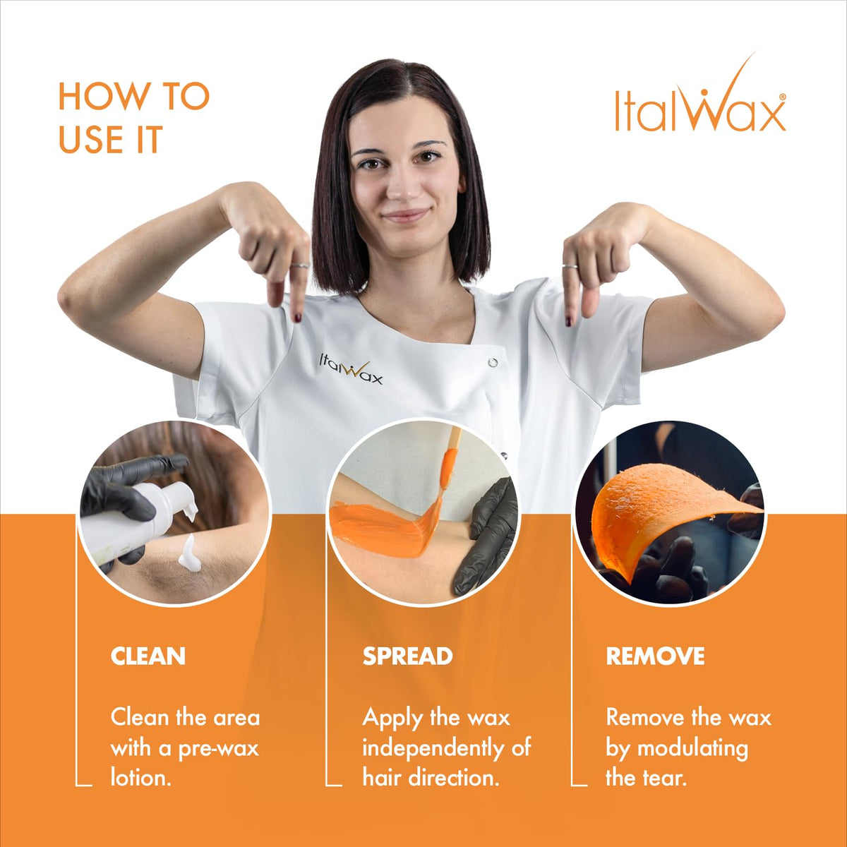 Italwax Coral Hard Wax Beads 1lb with waxing tools