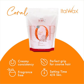 Italwax Coral Hard Wax Beads in packaging