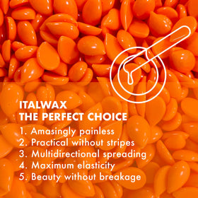 Italwax Coral Hard Wax Beads with application spatula