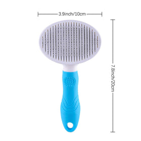 itPlus Self Cleaning Slicker Brush ergonomic handle close-up