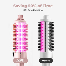 IUI Thermal Brush in use on long hair